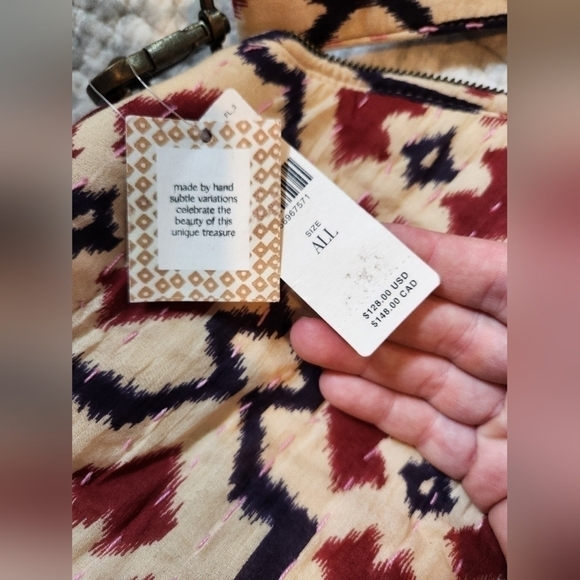 NWT Anthropologie Stitched Weekender Bag - Picture 6 of 7